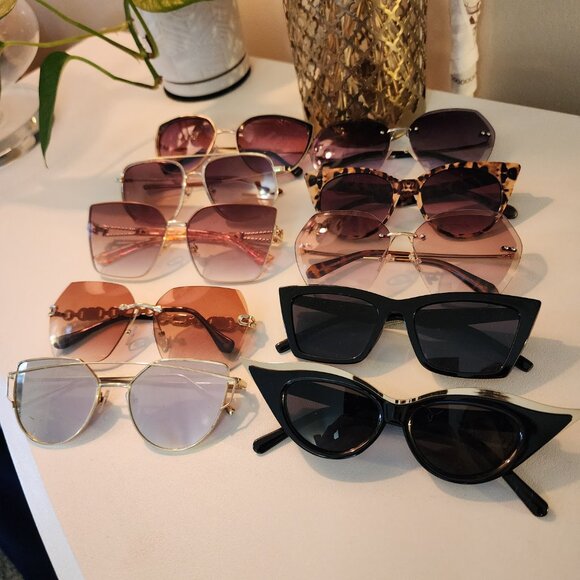 Lot Womens Fashion Sunglasses Many Pairs Party Festival - Picture 3 of 4